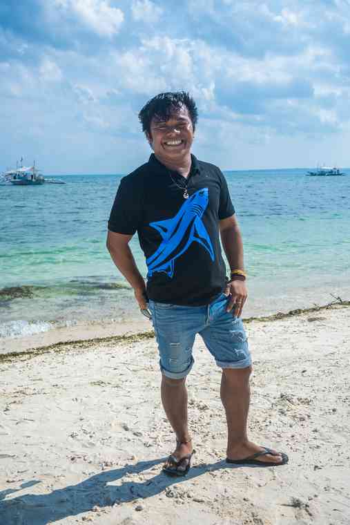 Thresher Shark Divers instructor on the beach in Malapascua